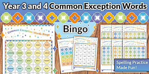 Common Exception Words Pack Years 3 and 4