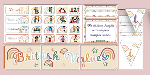 EYFS British Values Planning Wheel Display Poster