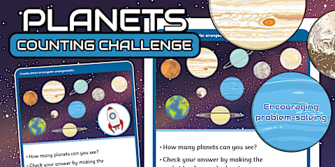 EYFS Bubbling Planets Science Experiment and Prompt Card Pack