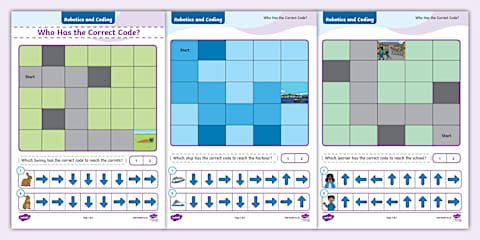Grade R Robotics and Coding - Term 2 - Coding - Worksheet: Find the ...