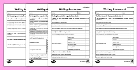 End of KS2 Expectations Writing Assessment Tracker