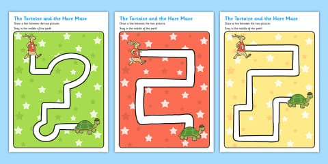 The Tortoise and the Hare Story Sequencing Cards