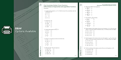 Parametric Differentiation Question and Example Pack