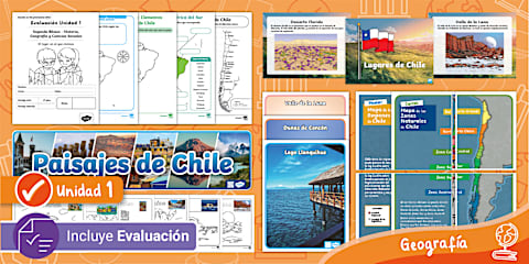 Póster: Mapa de las Zonas Naturales de Chile