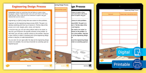 Third Grade Engineering Design Process Activity Pack