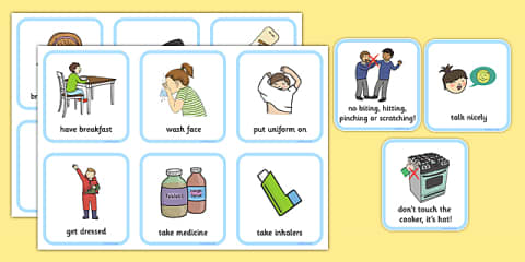 Send Routine Cards SEND Communication Cards Daily Routine