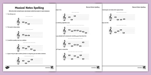 Musical Note Values Matching Worksheet