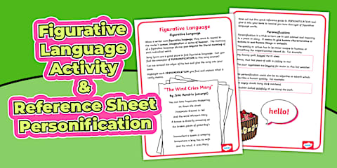 Figurative Language - Personification Differentiated Go Respond Worksheets