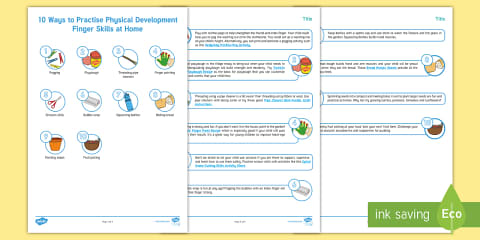A Parent Guide to Fine Motor Skills