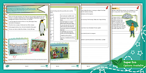 Using a Colon to Introduce a List SPaG Lesson Teaching Pack