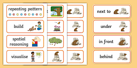 EYFS Maths Vocabulary Cards: Supporting White Rose Maths Manipulate ...