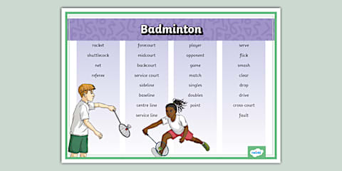 KS2 Badminton Word Search