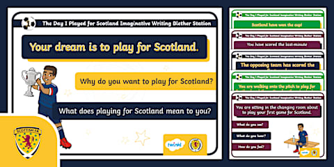 The Day I Played for Scotland Imaginative Writing PowerPoint