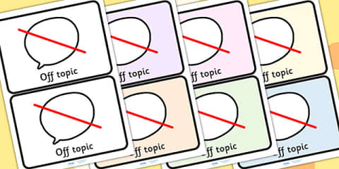 Off Topic Game Questions On Topic Off Topic Conversation Sorting Game Family