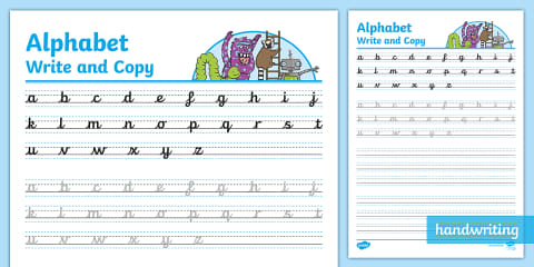 Lower Case and Capital Cursive Alphabet
