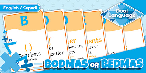 Senior Phase - Maths - BODMAS or BEDMAS - Poster (CAPS Aligned)