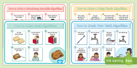 KS1 Everyday Algorithms Activity Worksheets