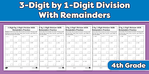Fact Fluency Worksheets.pdf Fourth Grade 3-Digit by 1-Digit Multiplication Practice Worksheets