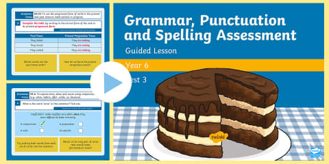 Year 6 Grammar, Punctuation and Spelling Test 4 Guided Lesson PowerPoint