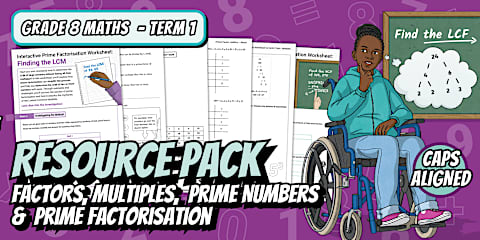 Factorisation Poster Grade 8 Maths – Term 1 – Factors, Multiples, Prime Numbers & Prime ...