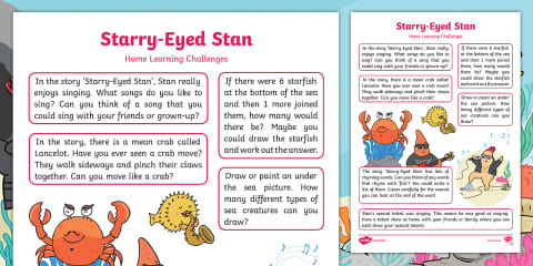 Seaside Home Learning Challenges Reception FS2