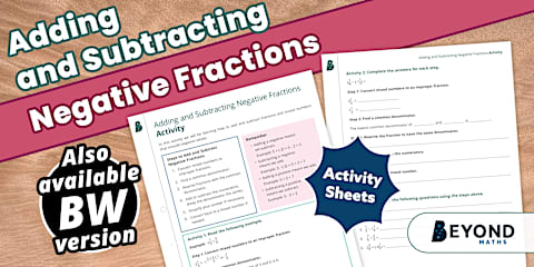 Multiplying and Dividing Negative Fractions Worksheet