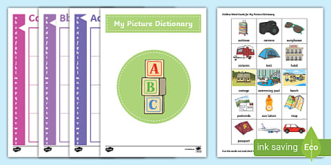 Picture Dictionary Clothes Word Cards Pack