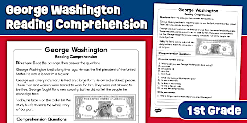 First Grade Community Helpers Reading Passage Comprehension Worksheet