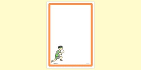 Simple Blank Running Race Page Border
