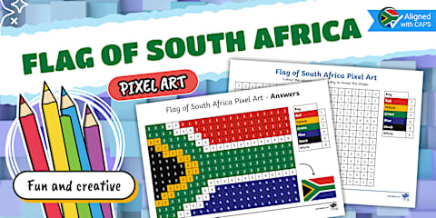Foundation Phase - Life Skills Creative Arts - King Protea Pixel Art ...