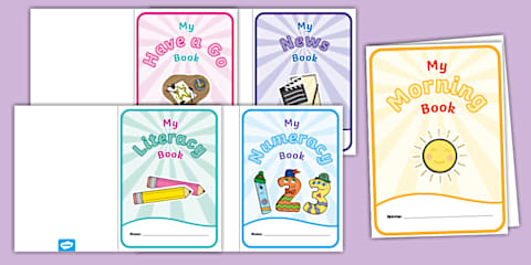 Grade 1: School-Themed Editable Book Covers