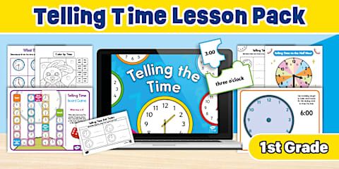 Telling Time Poster for ELL