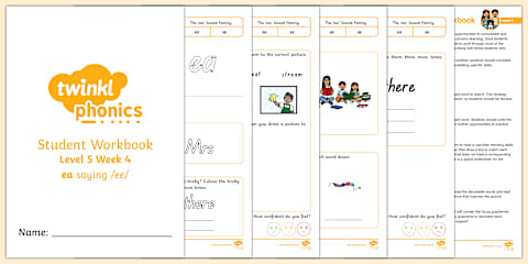 Twinkl Phonics Long Vowel Sounds - Level 5 Week 9 Workbook