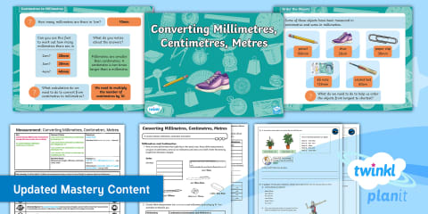 mm to cm - m - km Length Equivalents Interactive Matching Activity