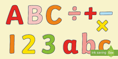 Patterned Display Lettering Different Pattern Themed Display Lettering