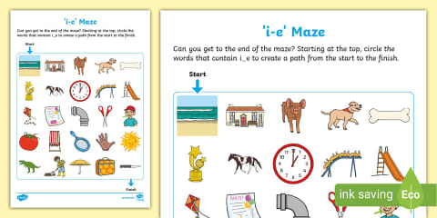 Split Digraph Phonics Maze