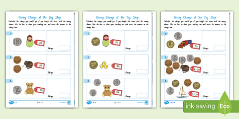New Zealand Check Your Change Worksheet