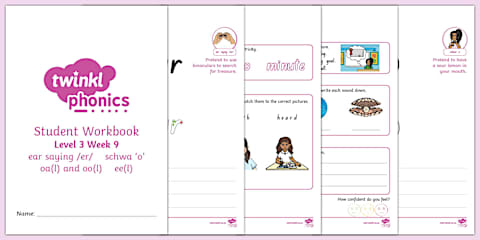 Twinkl Phonics 'Revision Week 7 - 9' - Level 3 Week 12 Workbook