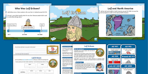 Fourth Grade Leif Erikson Reading Passage Comprehension Worksheet