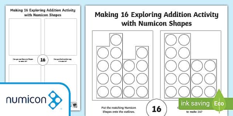 All About Number 22 Activity Mat with Numicon Shapes