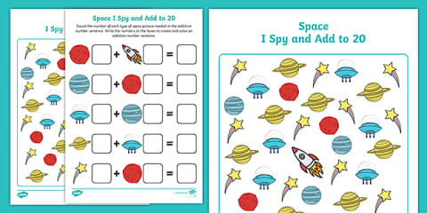 Space Add and Color Addition Worksheet