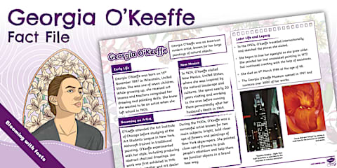 Georgia O'Keeffe Inspired Collage Activity