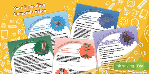 Year 5 Reading Comprehension Assessment Pack