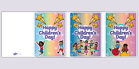 Muted Rainbow Themed Children's Day Display Banner