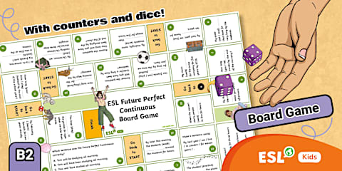 ESL Future Perfect Simple Activity Sheet [Kids, B2]