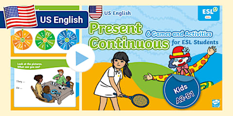 ESL Grammar Popcorn Sorting Game: Present Simple and Continuous [Teens, A1]