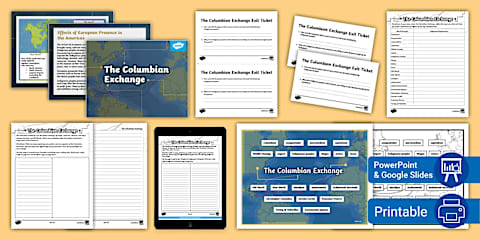 Age of Exploration Map Worksheet for 6th-8th Grade