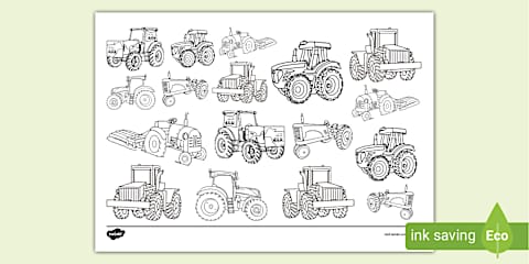 Tractor Colour with Patterns Activity