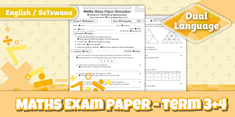 Grade 7 Maths Term 4 Exam Papers-Sepedi/English