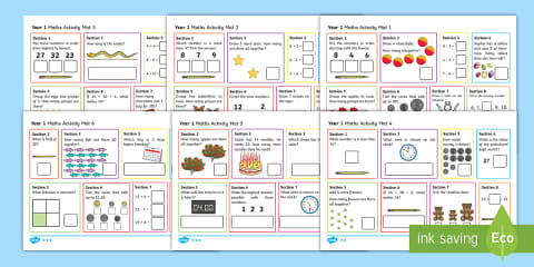 Year 2 Australian Maths Mats Activity Pack